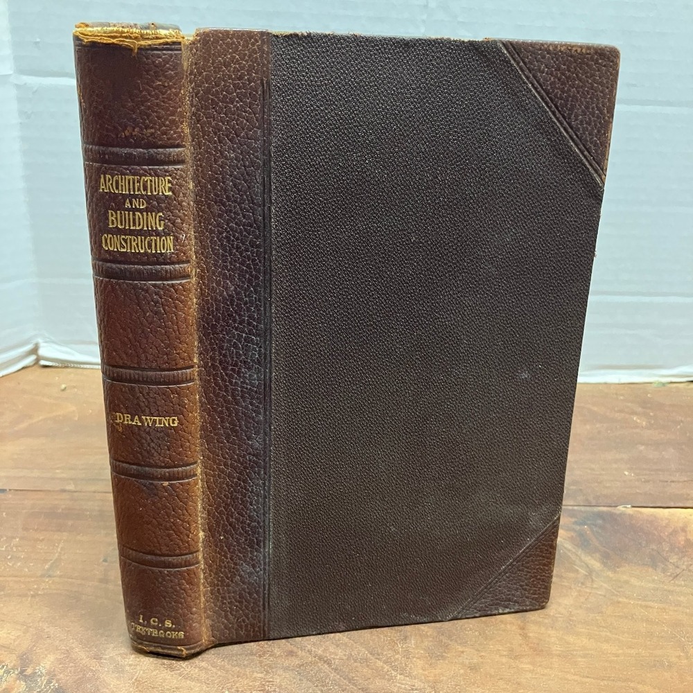 Architecture & Building Construction Drawing ICS Textbook 1916 Vintage